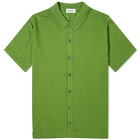 John Smedley Men's Folke Button Through Polo Shirt in Olive