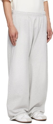 Alexander Wang Gray Logo Oversized Cotton Terry Sweatpants