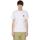 AMI Alexandre Mattiussi White Limited Edition Smiley Edition Patch T-Shirt