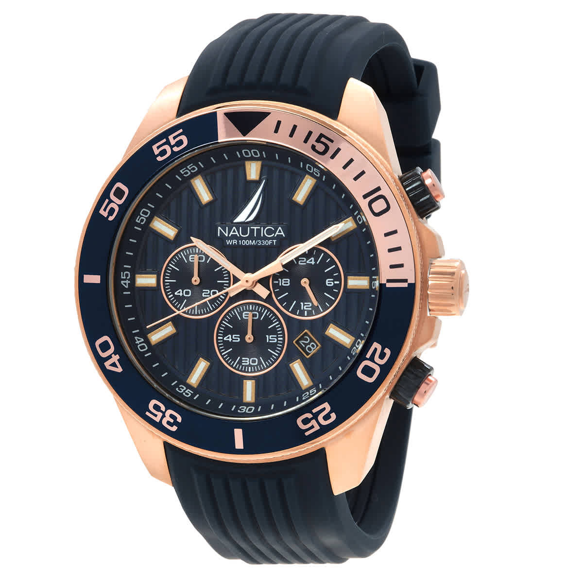 Nautica One Chronograph Quartz Blue Dial Mens Watch NAPNOS305 Nautica