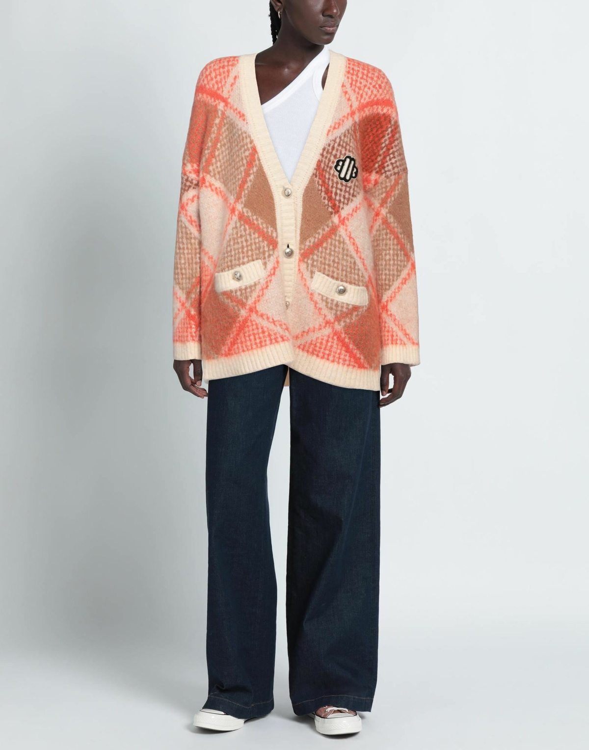 Maje Womens Cardigan Coral