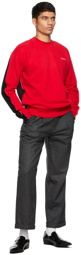 Marni Red & Black Paneled Sweatshirt
