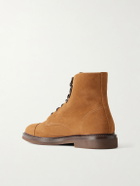 Brunello Cucinelli - Suede Lace-Up Boots - Brown