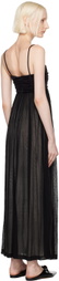 BITE Black Evening Ruche Bandeau Maxi Dress