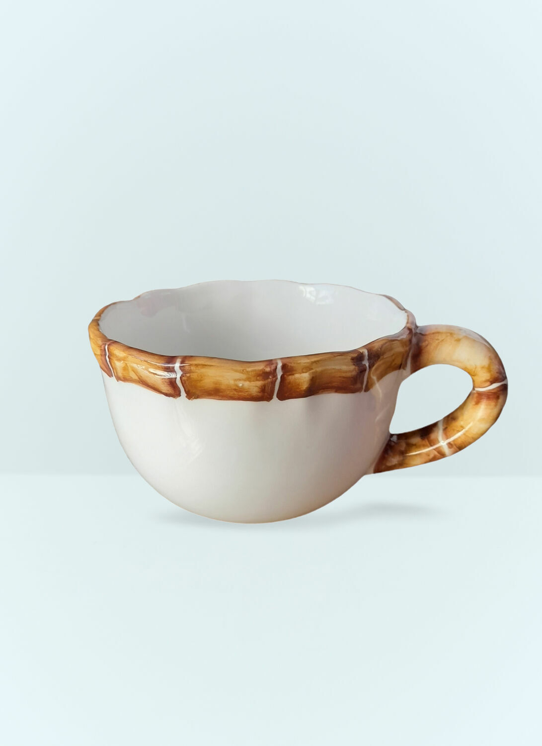 Les-Ottomans Set Of Two Bamboo Cappuccino Cups