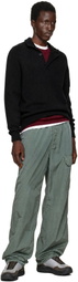 C.P. Company Black Lambswool GRS Half Button Sweater