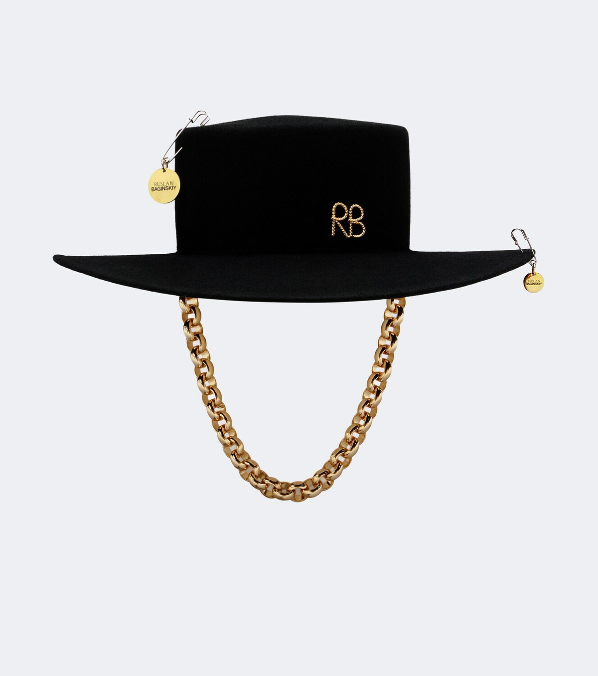 Ruslan Baginskiy Chain-detail wool felt fedora