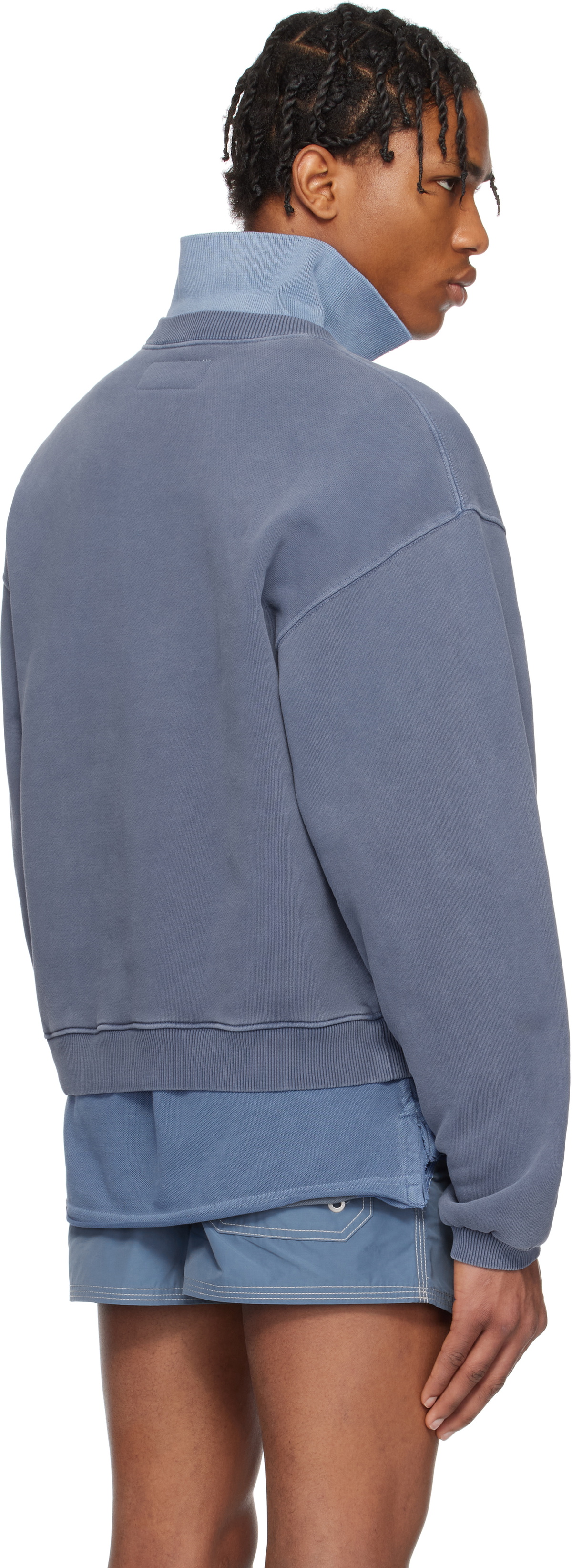 ERL Blue 'ERL' Crewneck Sweatshirt
