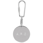 A.P.C. Silver Adrien Keychain