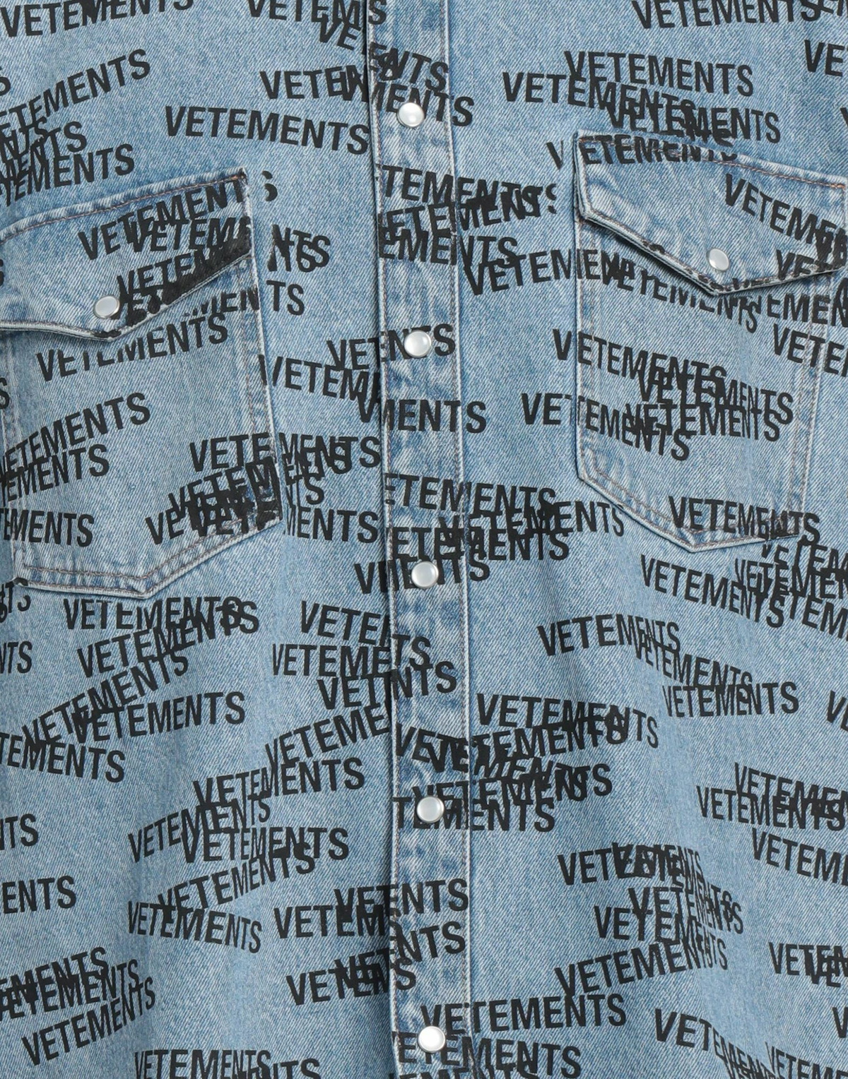 Vetements Mens Denim shirt in Blue