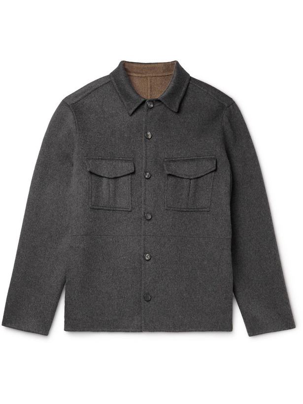 Photo: Thom Sweeney - Double-Faced Brushed-Cashmere Shirt Jacket - Unknown