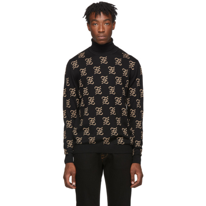 Photo: Fendi Black Karligraphy Turtleneck