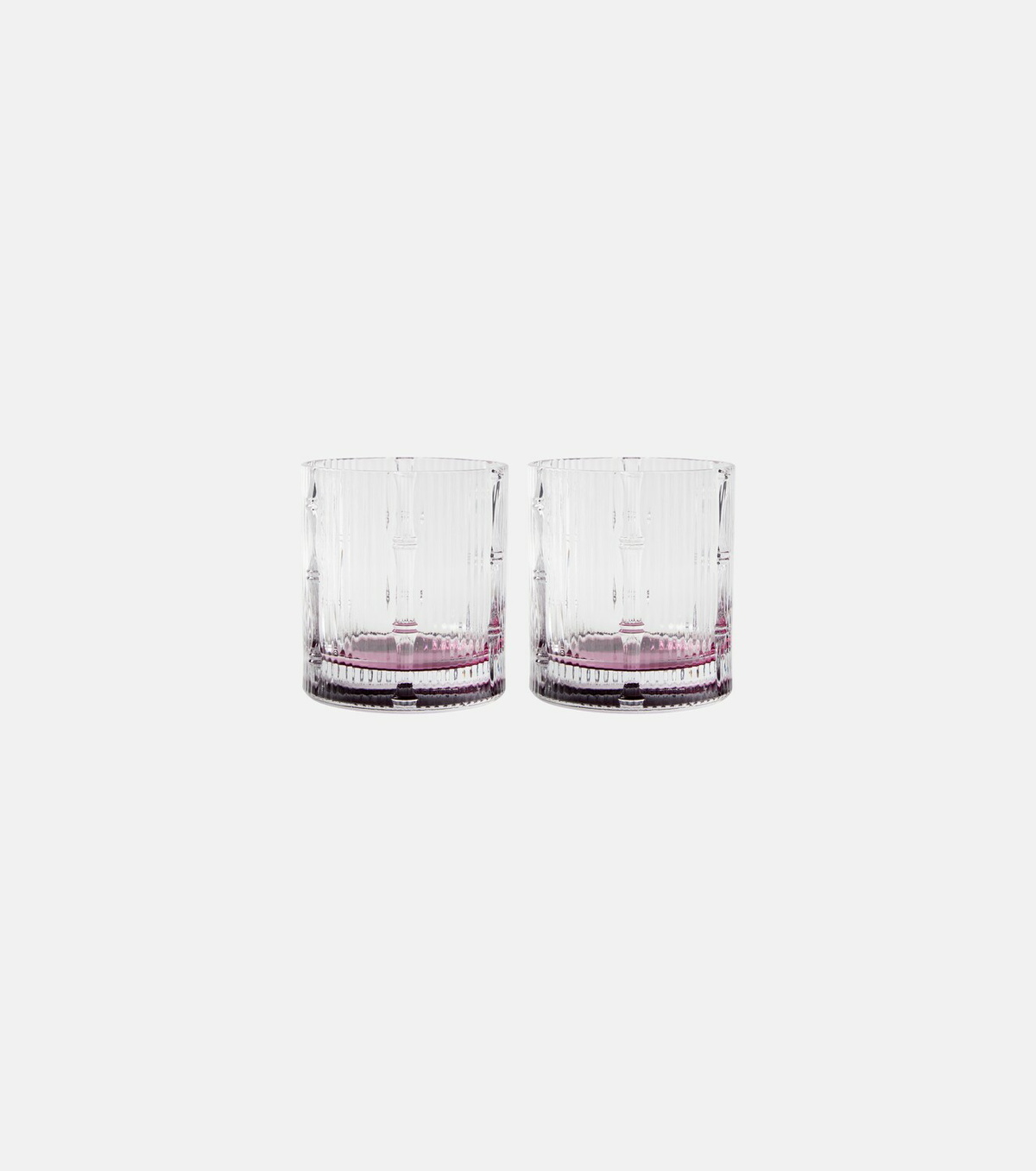 La DoubleJ Bamboo set of 2 crystal tumblers
