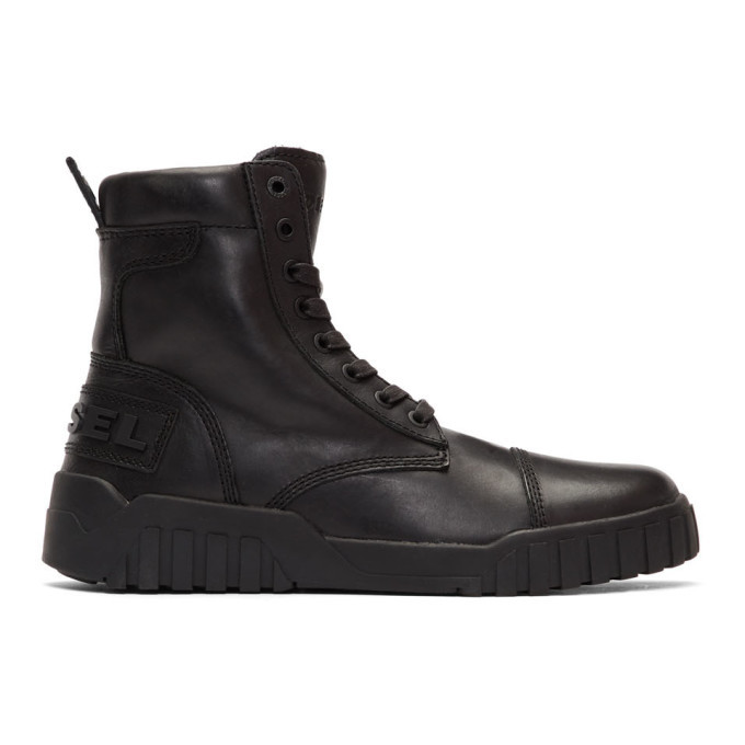 Photo: Diesel Black H-Rua AM High-Top Sneakers