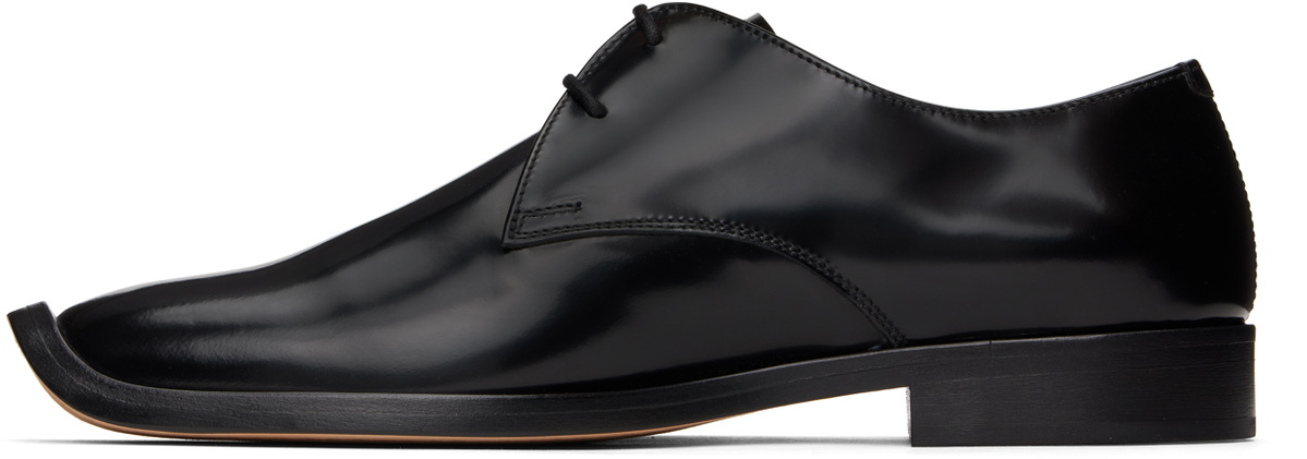 Bottega Veneta Black Comma Lace-Up Derbys