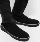 Givenchy - George V Logo-Jacquard Stretch-Knit High-Top Sneakers - Men - Black