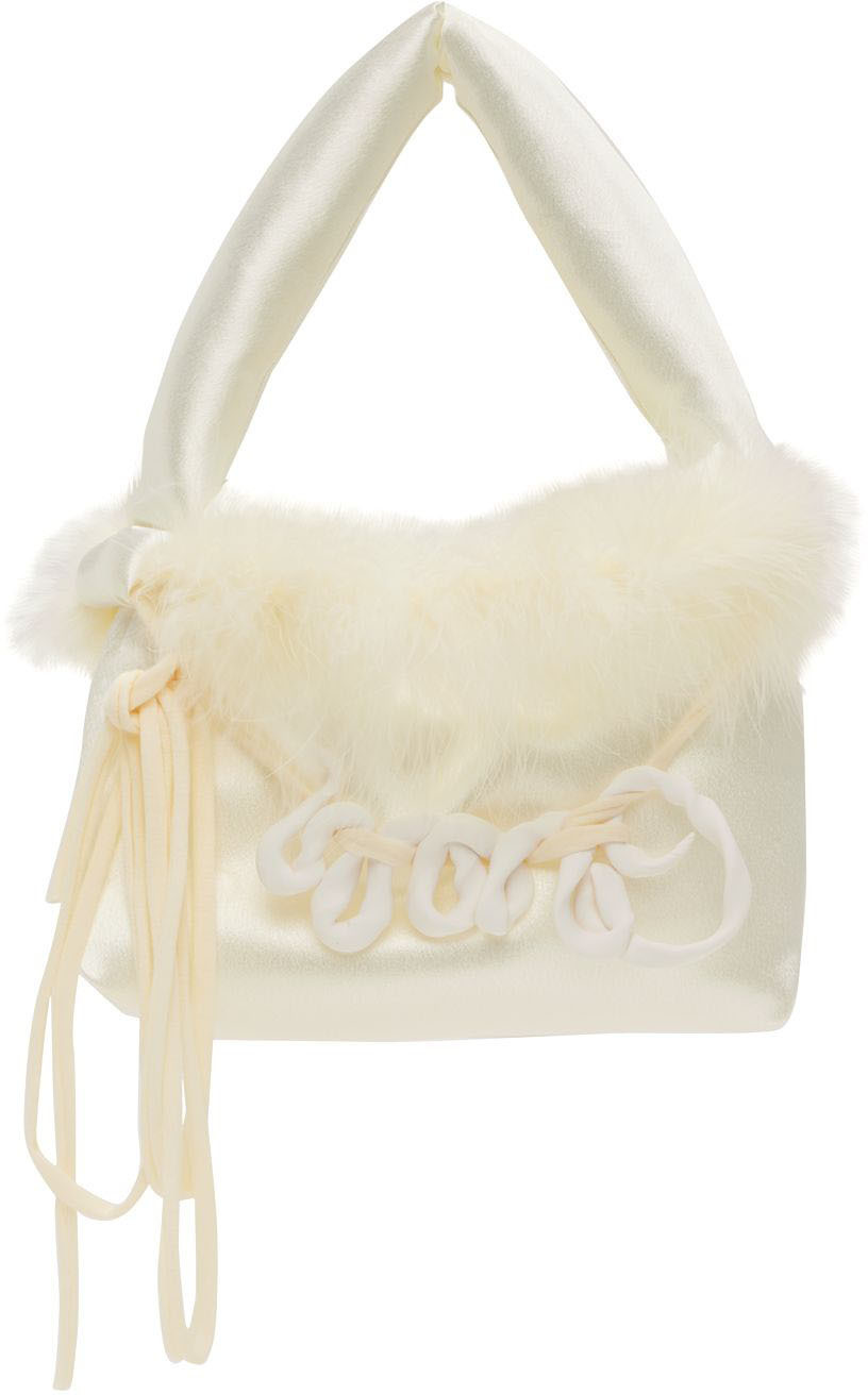 ORIENS Off-White Bone Puff Top Handle Bag