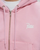 Patta Basic Cropped Zip Hooded Sweater Pink Hoodies|Zippers
