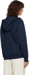 AMI Paris Navy Ami de Coeur Zipped Hoodie