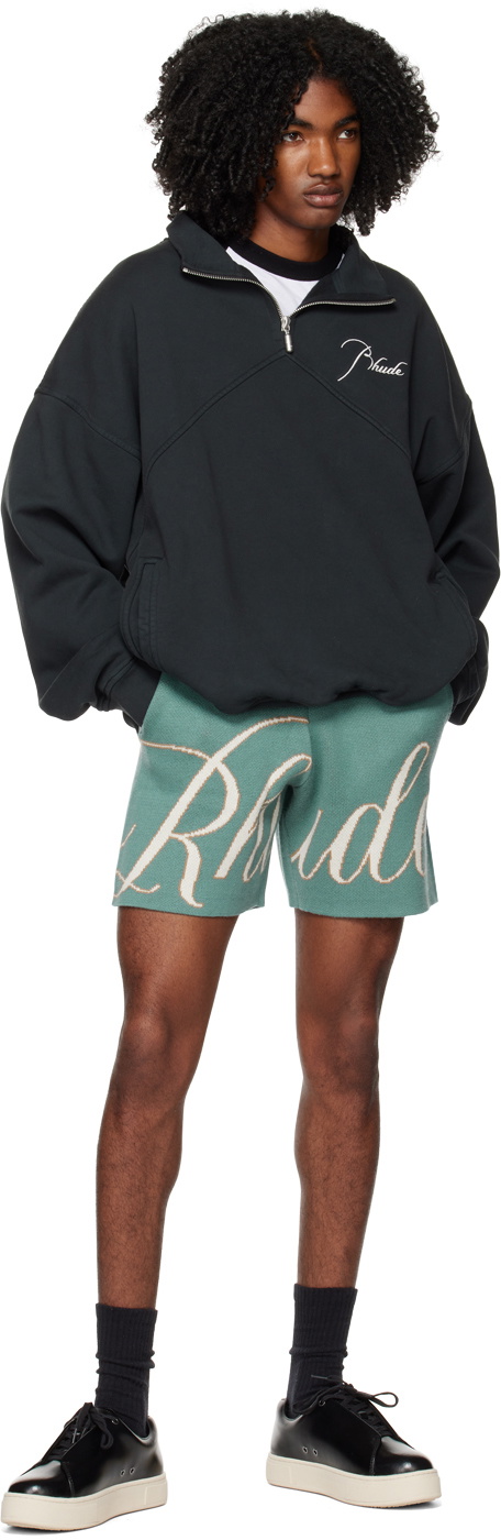 Rhude Blue Jacquard Shorts