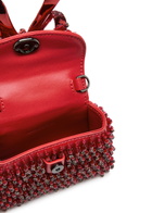 Self-portrait Micro Embellished Leather top Handle bag - Red - One Size
