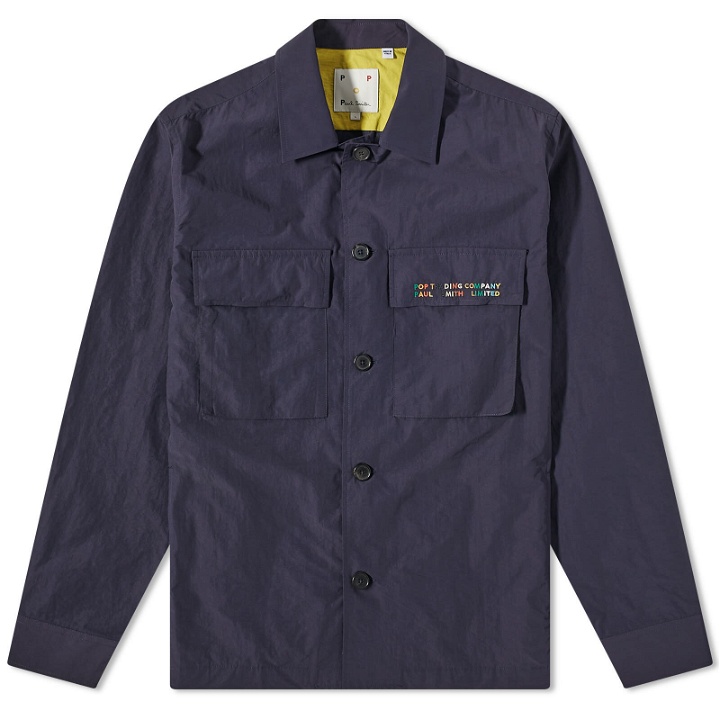 Photo: Pop Trading Company x Paul Smith Embroidered Shirt in Dark Navy