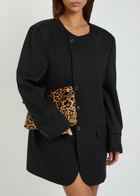 Bettter Oversized Wool-blend Mini Blazer Dress Black