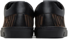 Moschino Brown & Black Jacquard Sneakers