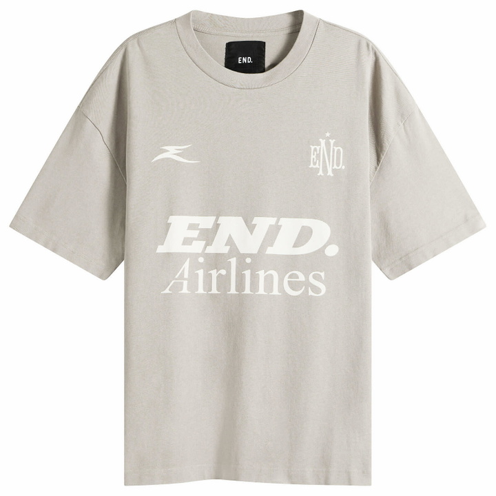 Photo: END. Airlines Short Sleeve T-Shirt in Ash Grey