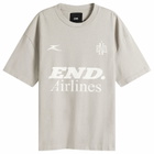 END. Airlines Short Sleeve T-Shirt in Ash Grey