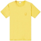 Alexander McQueen Men's Tonal Skull Motif T-Shirt in New Pop Yellow