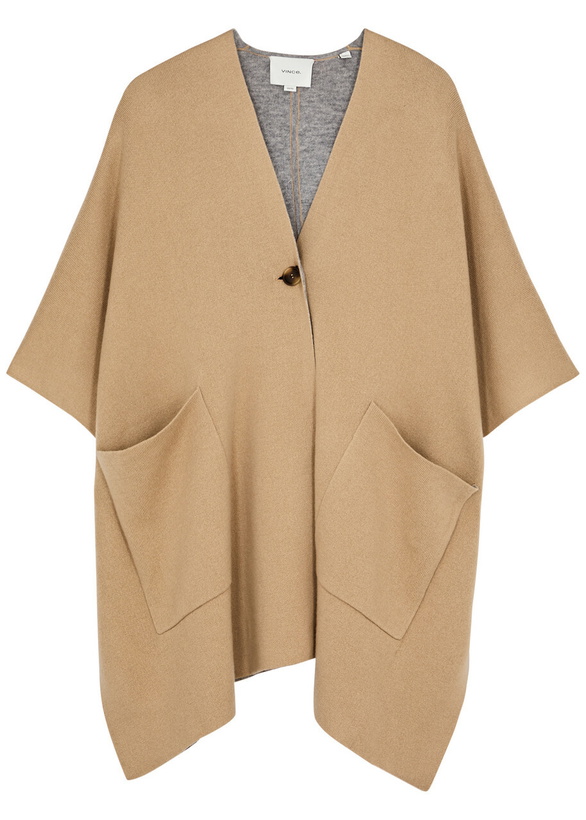 Photo: Vince Wool-blend Cape - Camel - One Size