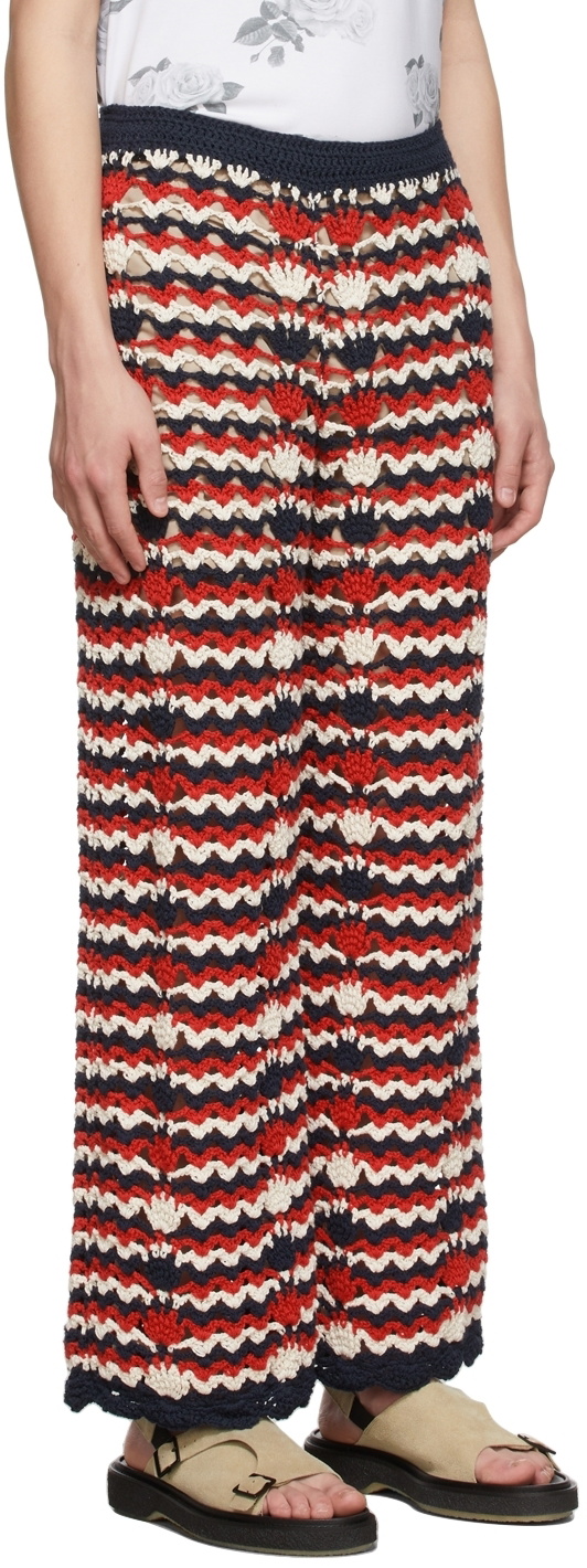 Soulland Navy Stripe Muse Trousers