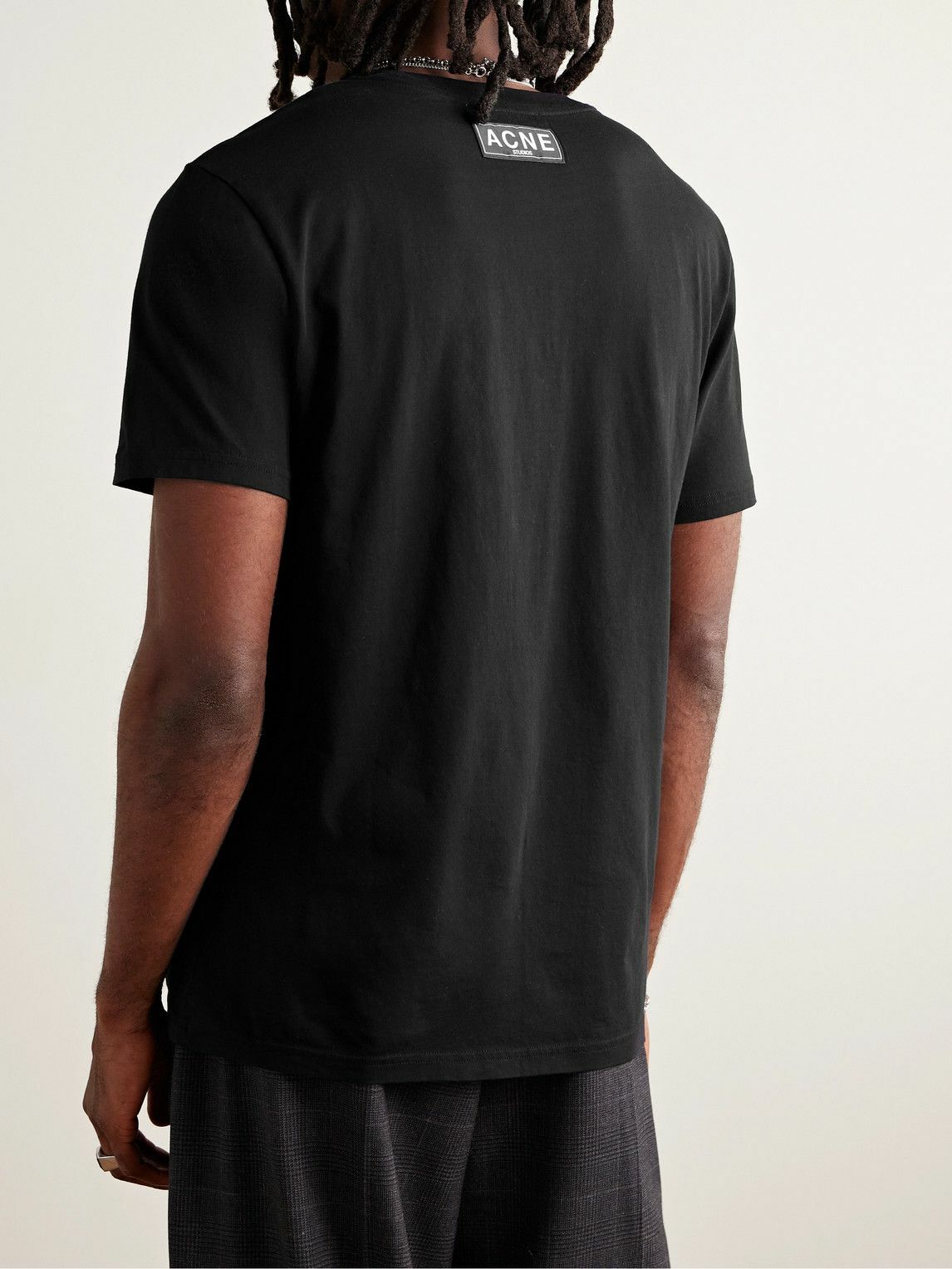 Acne Studios - Everest Logo-Print Cotton and Lyocell-Blend Jersey T-Shirt - Black