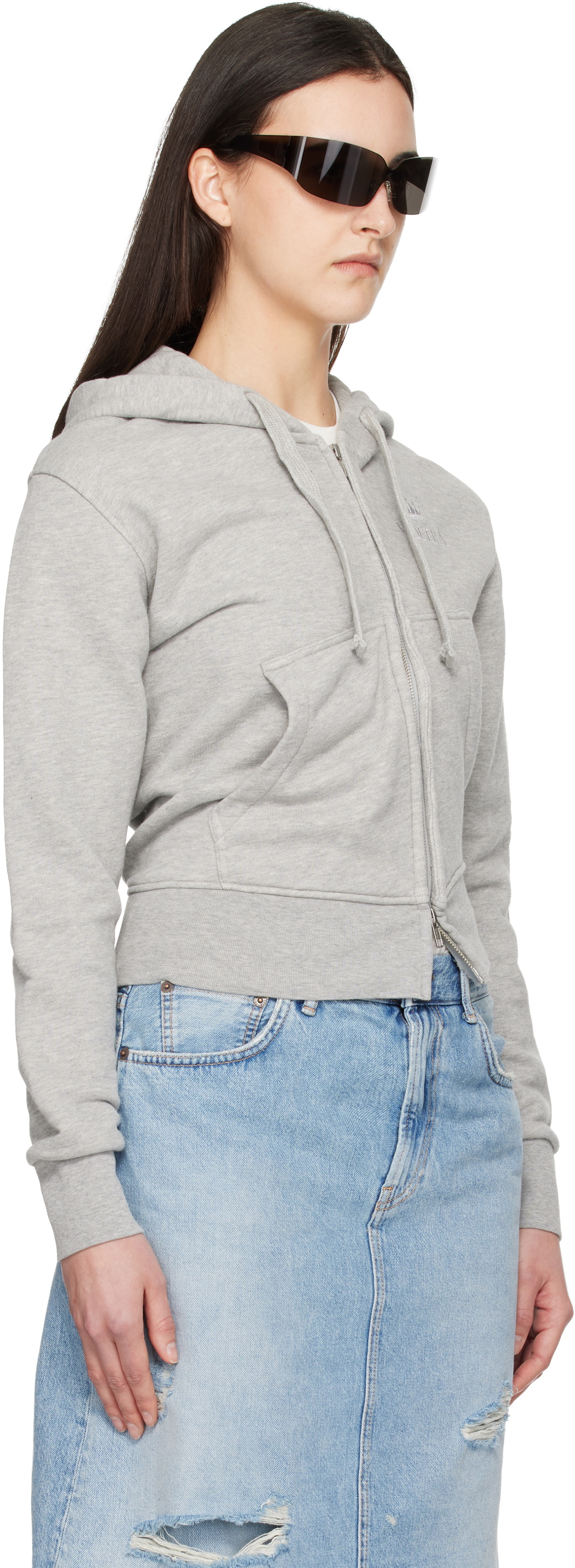 VAQUERA Gray Twisted Hoodie