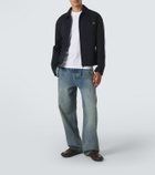 Loewe Suede-trimmed straight jeans