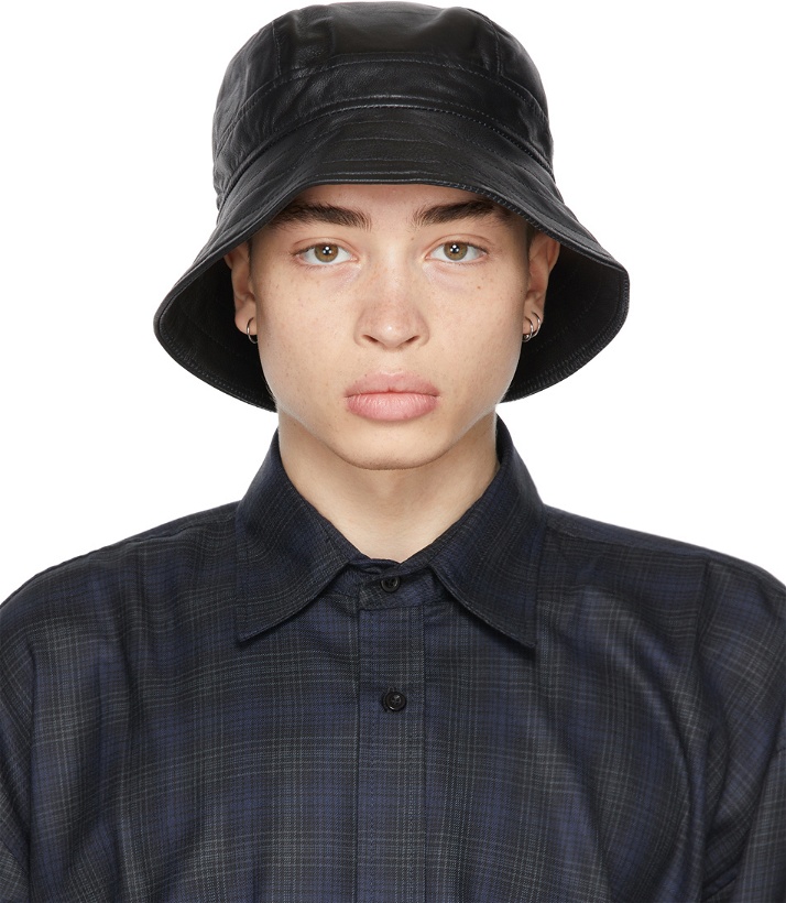 Photo: Liberal Youth Ministry Black Leather Bucket Hat