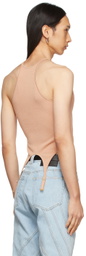 Dion Lee Beige Hosiery Mesh Garter Tank Top