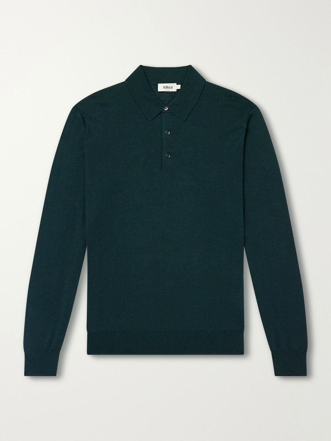 Altea - Wool, Silk and Cashmere-Blend Polo Sweater - Green