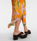 Dries Van Noten Printed silk pongee shirt dress