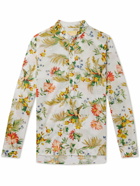 ERDEM - Julian Grandad-Collar Floral-Print Cotton-Poplin Shirt - White