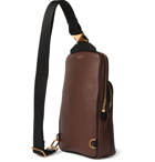 TOM FORD - Full-Grain Leather Sling Backpack - Brown