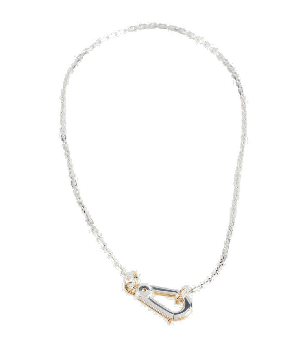 Photo: Bottega Veneta Carabiner sterling silver pendant necklace