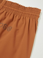 Acne Studios - Long-Length Wide-Leg Logo-Print Ripstop Swim Shorts - Brown