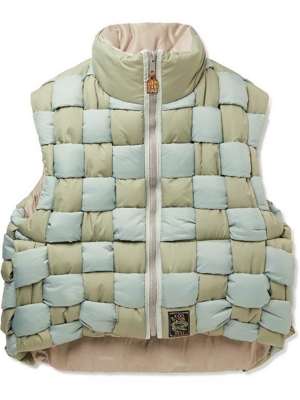Photo: KAPITAL - Reversible Quilted Padded Shell Gilet - Gray