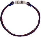 Marni Blue & Black Crochet Ribbon Bracelet
