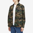 Valentino Men's Camo Gabardine Shirt in Army