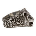 Gucci Silver Feline Garden Ring