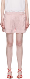 Stella McCartney White & Red Striped Elasticated Shorts