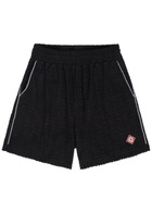 Casablanca Logo-monogrammed Terry Shorts Black